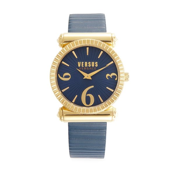 Versace | Accessories | Versace Gold Tone Versus 38mm Ladies Watch ...